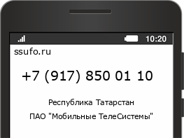 Номер телефона +79178500110