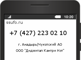 Номер телефона +74272230210