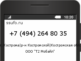 Номер телефона +74942648035