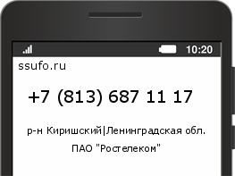 Номер телефона +78136871117