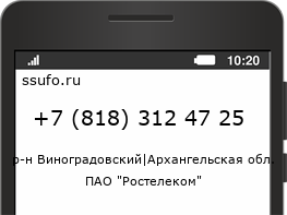 Номер телефона +78183124725