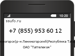 Номер телефона +78559536012