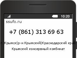Номер телефона +78613136963