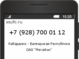 Номер телефона +79287000112